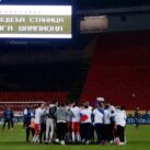 Proslava igrača Crvene zvezde nakon osvajanja 34. titule prvaka države
