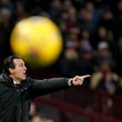 Trener Aston Vile Unai Emeri na meču protiv Arsenala u Premijer ligi