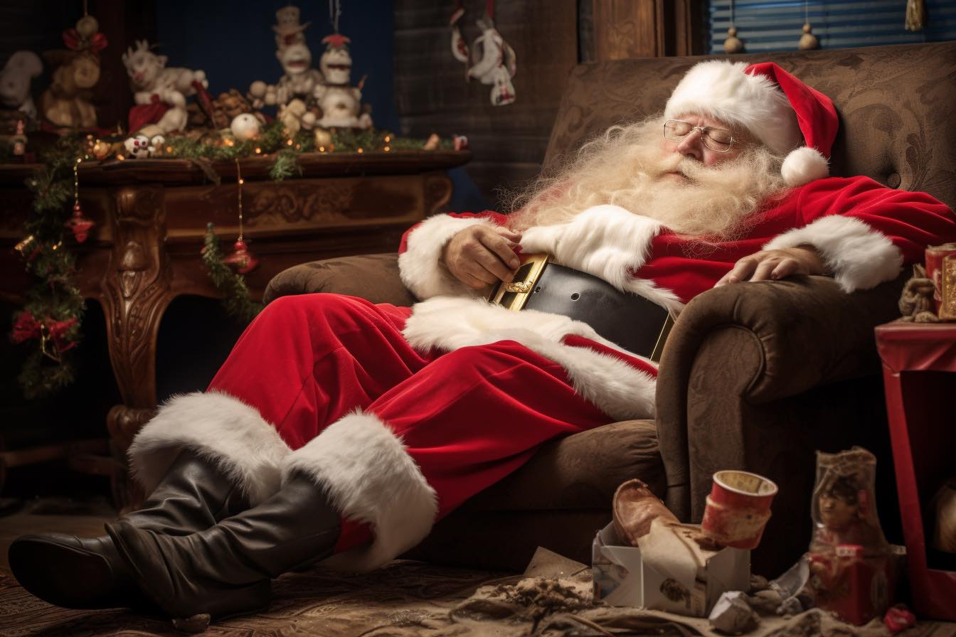 Umorni Deda Mraz. Treba sve postići...