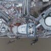 Beograd na vodi panorama, pogled iz drona