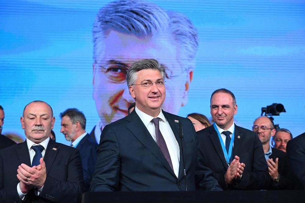 Andrej Plenković i HDZ slave rezultate izbora 2024.
